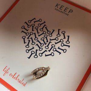 KEEP Collective good pave wishbone charm